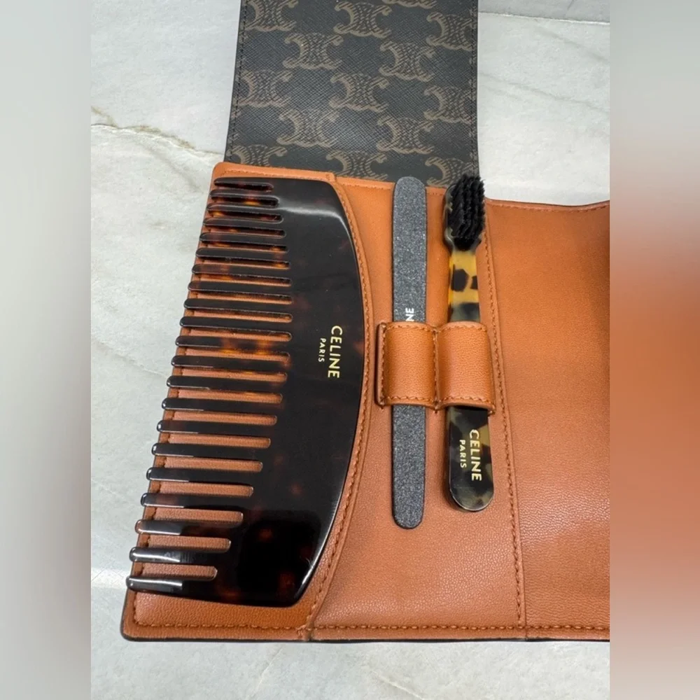 Celine Triomphe Logo Travel Kit - Picture 7 of 13